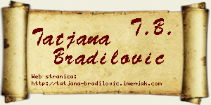 Tatjana Bradilović vizit kartica